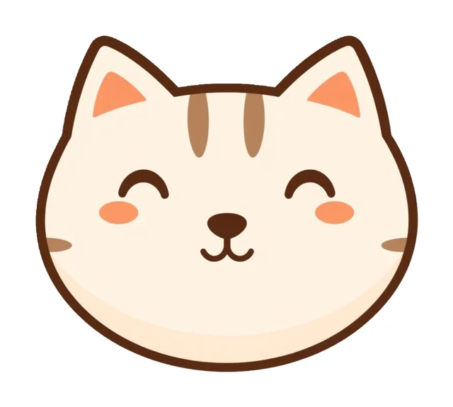 Cat Face paper squishy template