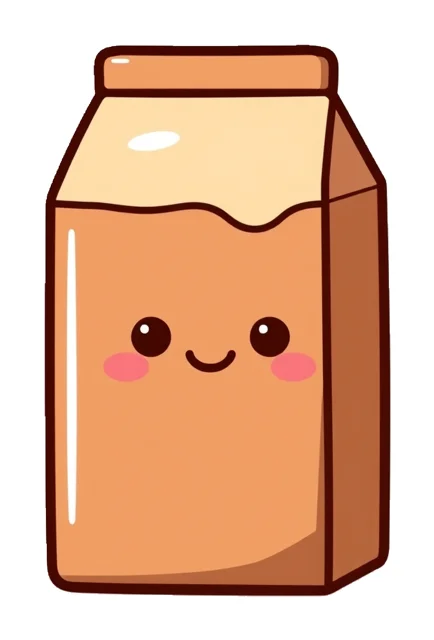 Chocolate Milk Carton paper squishy template